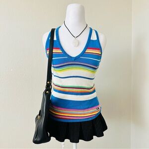 Vintage 2002 Tommy Hilfiger Stripped knit tank 100% cotton